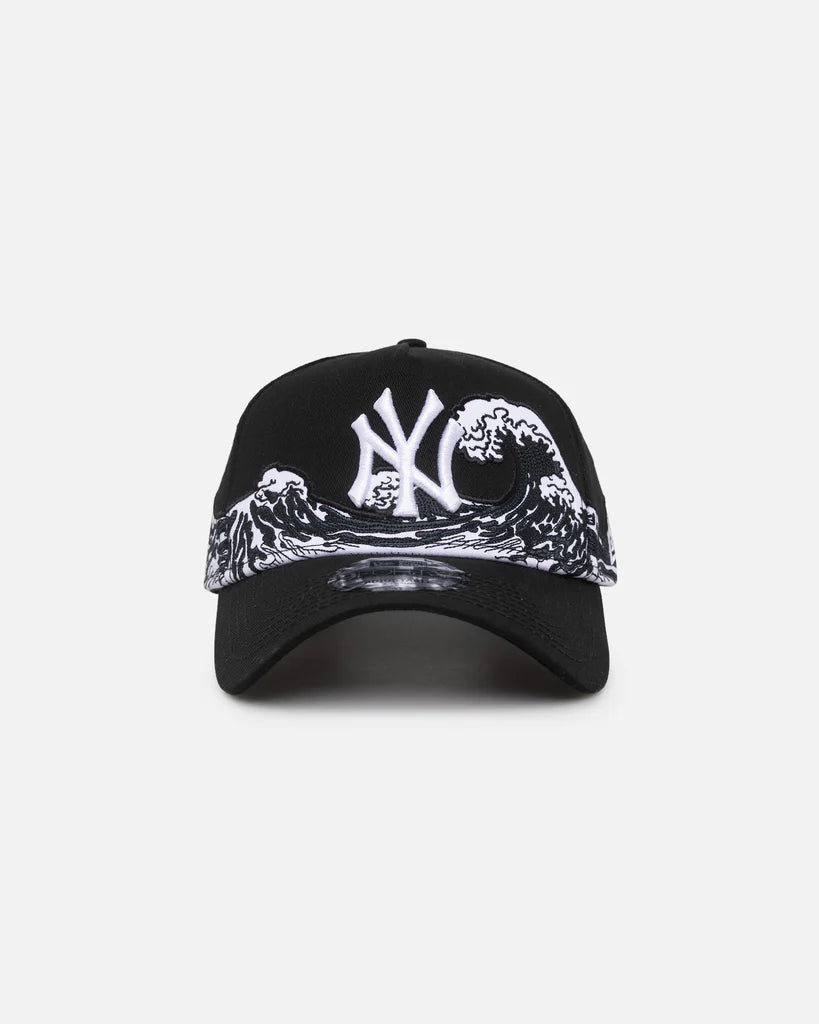 New York Yankees Wave Black Cap (New Era 9FORTY Adjustable)