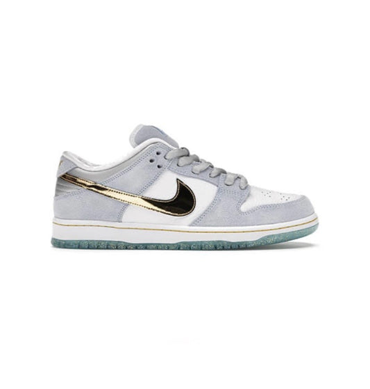 Nike SB Dunk Low “Grey/Gold” (J-Pack Metallic Gold)